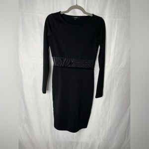 Mesh waist body-con dress
